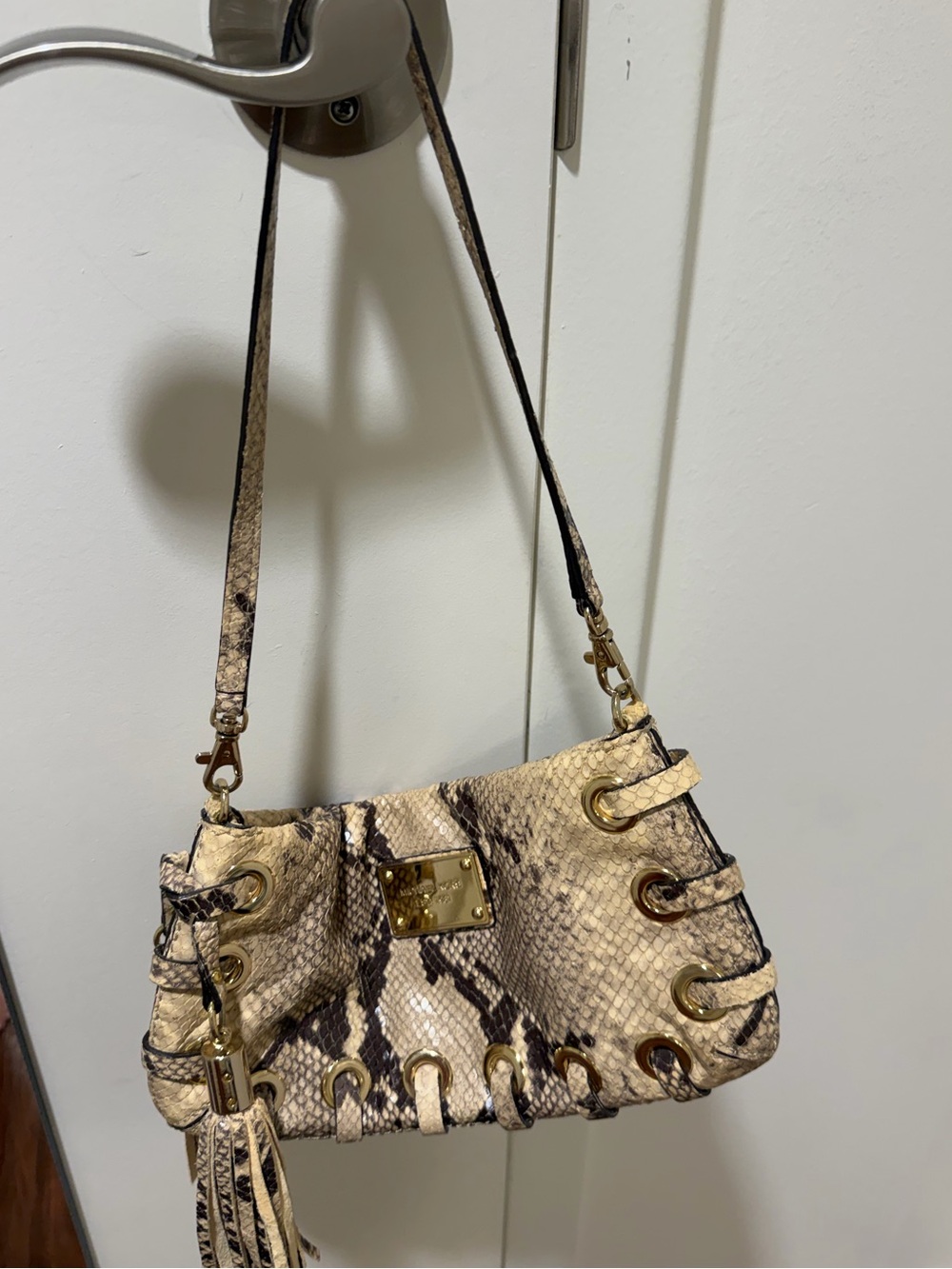 Michael Kors Snakeskin Shoulder Bag Purse